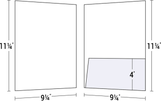 Two-Piece Report Cover with Back Cover Pocket