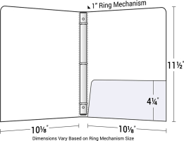 3-Ring Paper Binder with Right Pocket