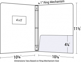 3-Ring Paper Binder with Window and Pocket
