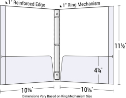 Reinforced 3-Ring Paper Binder with Two Pockets