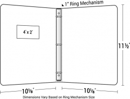 3-Ring Paper Binder with Diecut Window (No Pockets)