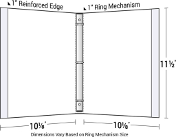 Reinforced 3-Ring Paper Binder (No Pockets)