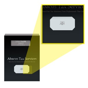 Tax Return Report Cover Business Card Slit