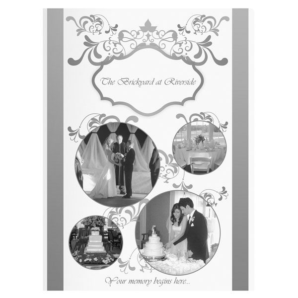 Black and White PMS Printed Wedding Folder