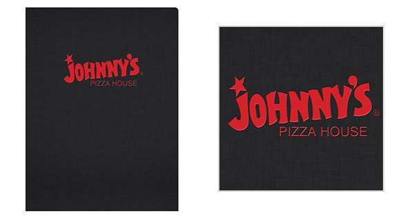 Johnny's Pizza House Folder with Wordmark Logo Style