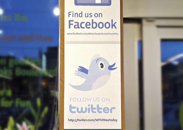 Social Media in Print - Facebook and Twitter Ads with Call to Action