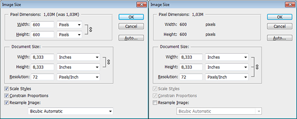 Difference Between Image Resizing and Resampling in Photoshop