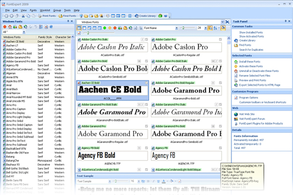 FontExpert 2014 - Font Manager for Windows