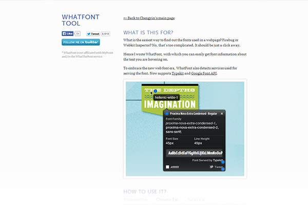 WhatFont Tool - The easiest way to inspect fonts in webpages