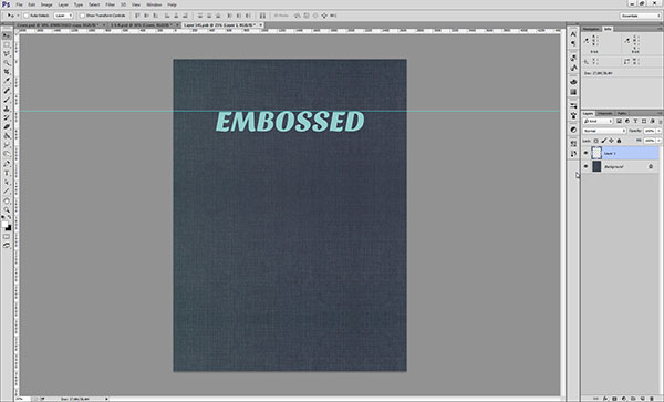 Creating an Embossed Effect in Photoshop - Step 2