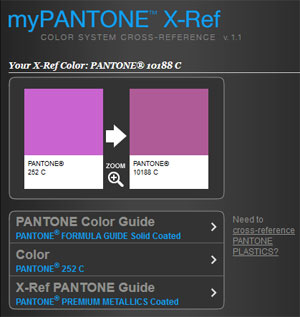 Pantone X-Ref (Cross-Reference)