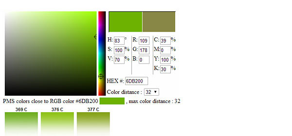 RGB Color to PMS Colors
