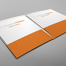 Inside View Two Pocket Folder Mockup Template