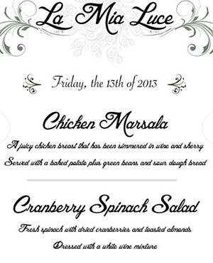 Fancy Menu Font