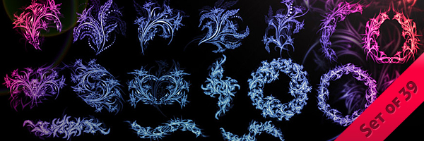 39 Floral Ornament Brushes