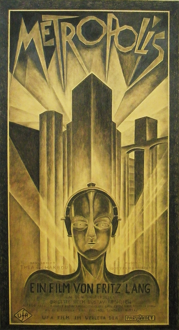Art painting Deco Metropolis Vintage Print Movie Poster  old film 