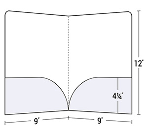 2 Curved Pocket Letter Size Presentation Folder