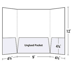 Tri-Panel 3 Pocket Gatefold Presentation Folder