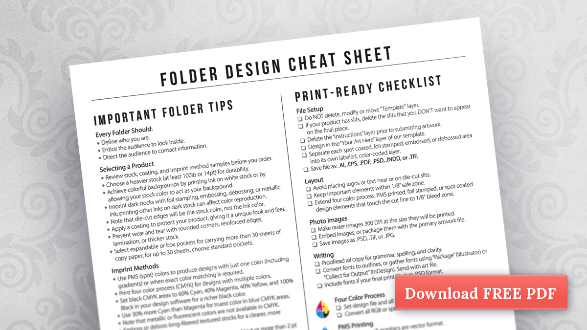 Folder Design Cheat Sheet