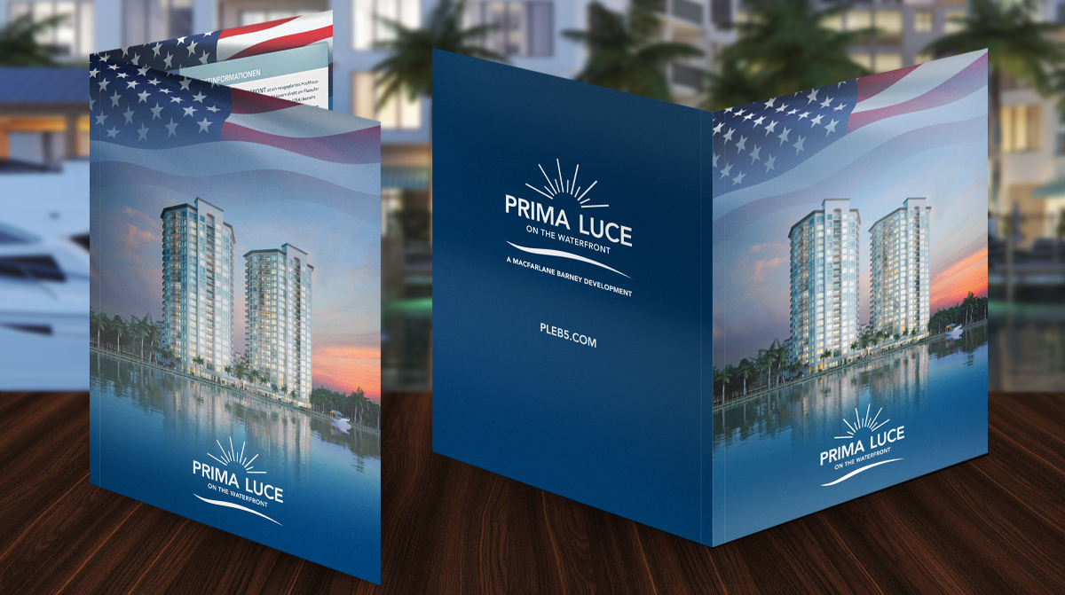 Custom Printed Folders for Luxury Condominium Community