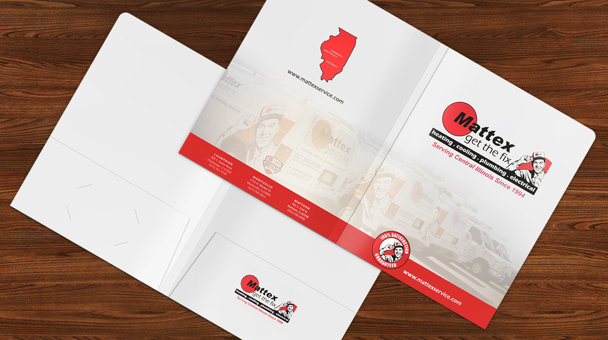 Affordable, Low-Cost Presentation Folders Printed for HVAC & Plumbing Service