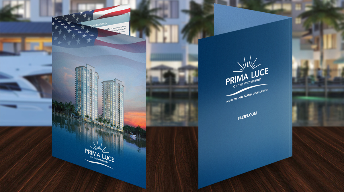 Real Estate Presentation Folders for Prima Luce