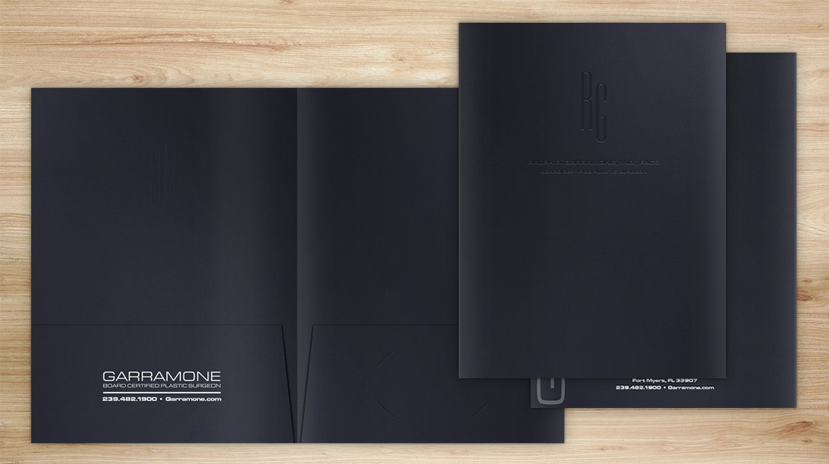 Black Linen Presentation Folders