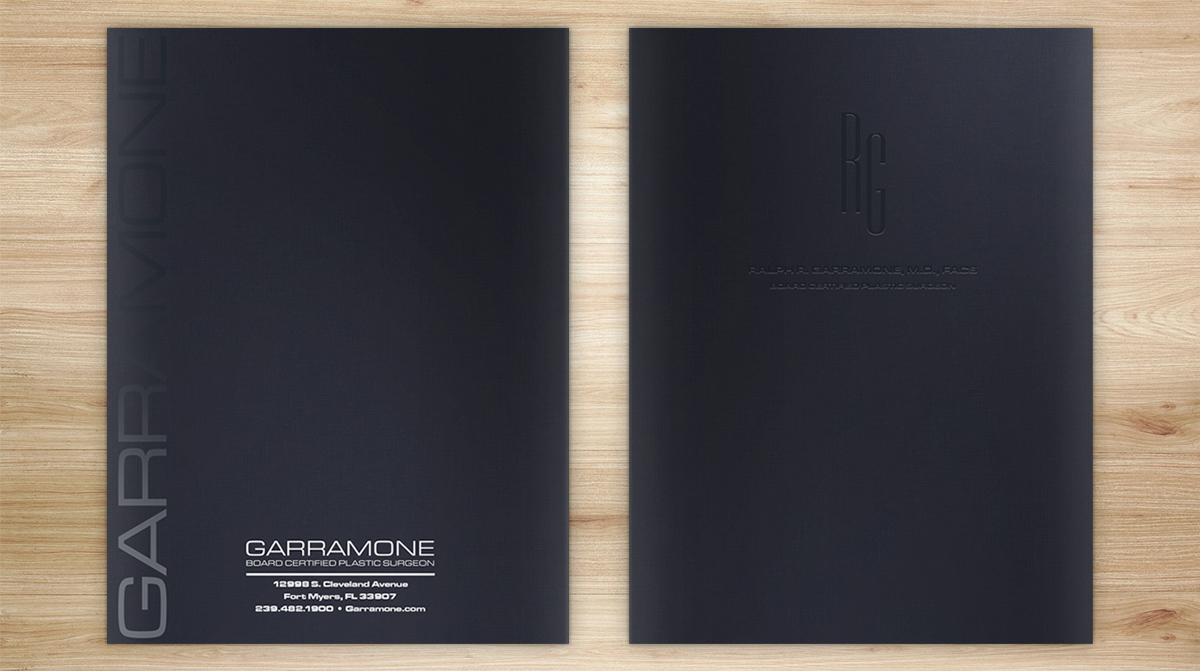 Custom Debossed Black File Folders