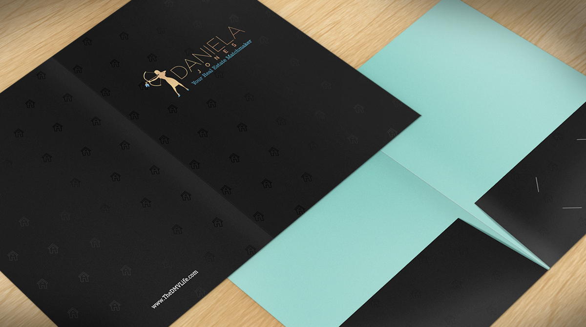 Foil Stamped Presentation Folder with Spot UV Coating