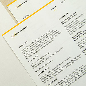 Letterhead - Personal Resume