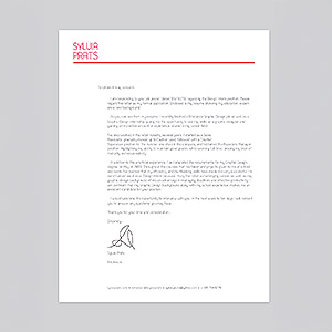 Letterhead - Red Cover Letter