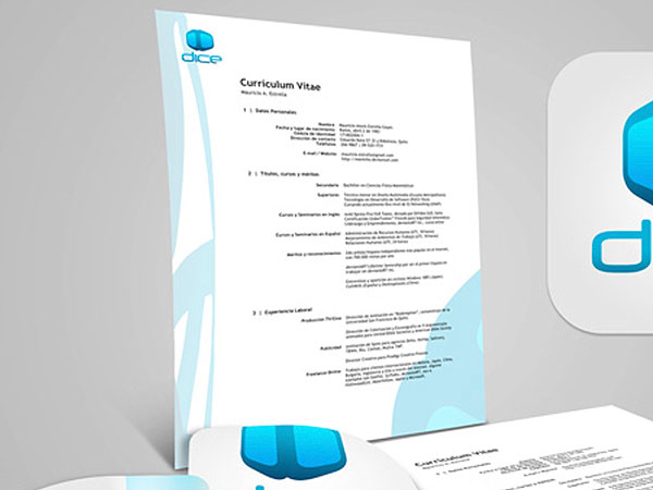 Letterhead - Blue Curriculum Vitae