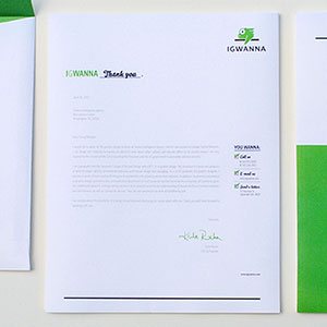 Letterhead - Green Iguana