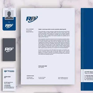 Letterhead - Blue Monogram