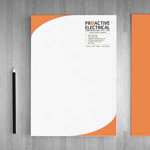 Letterhead - Electrical Orange