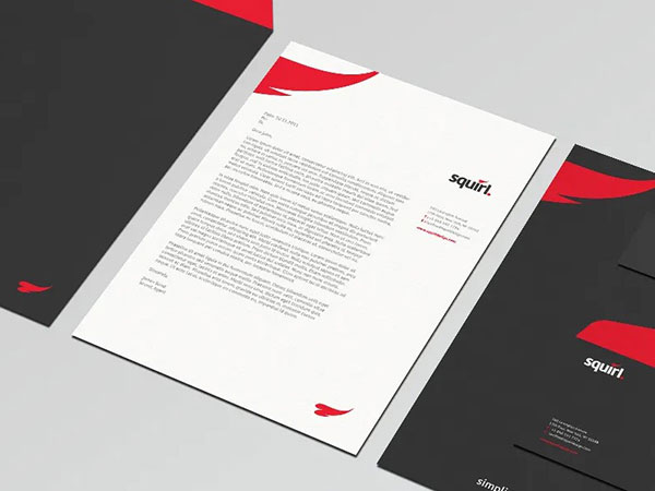 Letterhead - Red Corporate Design