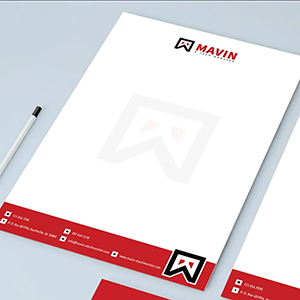Letterhead - Red and Black