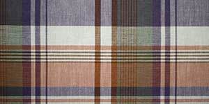 Orange and Blue Plaid Fabric