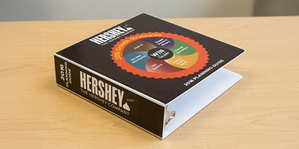 Hershey black custom 3-ring sales binderwith 3-inch rings