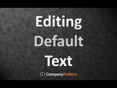 Editing Default Text in Your Free Design Template