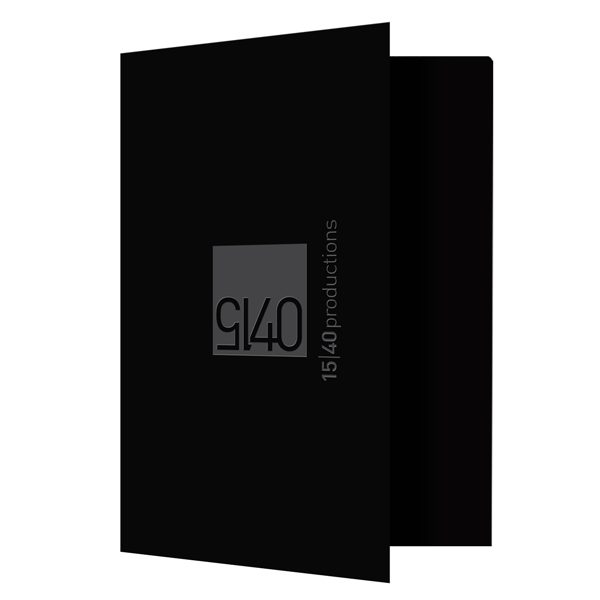 Event Presentation Folders for 1540 Productions (Front Open View)