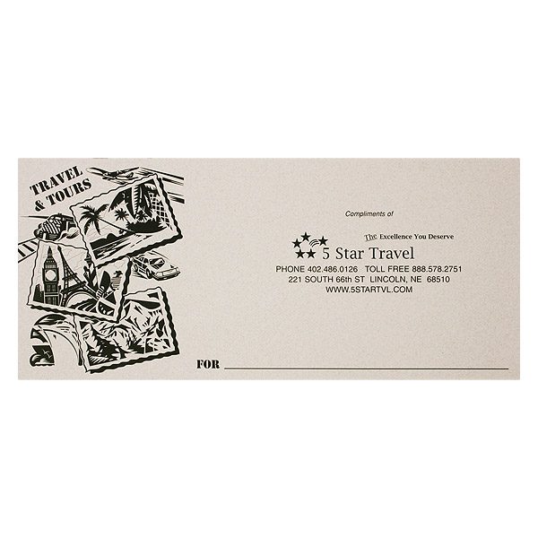 5 Star Travel Services Tour Documents Folder (Front View)