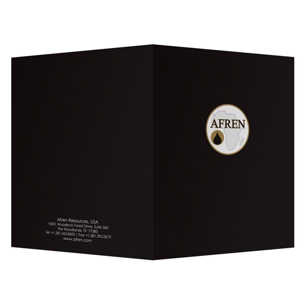 Afren Energy Company Folder (Front and Back View)