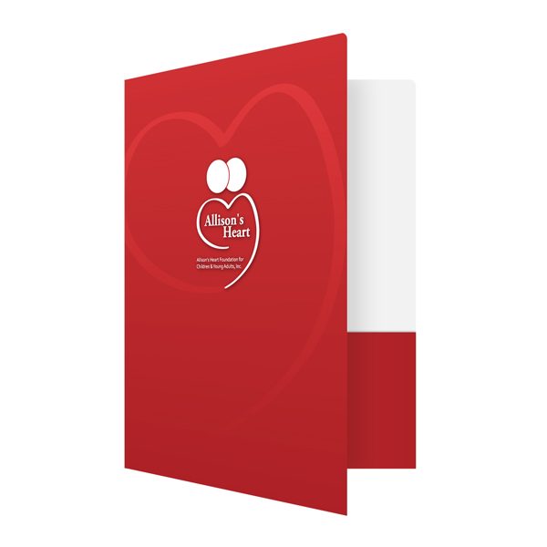 Allison's Heart Logo Folder (Front Open View)