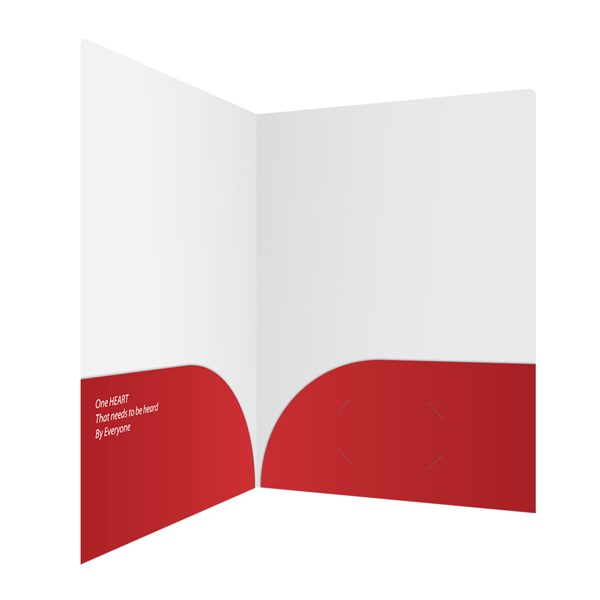 Allison's Heart Red & White 2-Pocket Folder (Inside Right View)