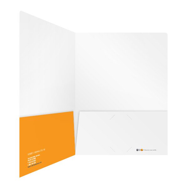 Advanced Orthodontic Care Orange Pocket Folder (Inside Right View)