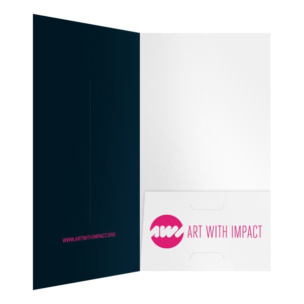 Art with Impact Pink Logo Pocket Folder (Inside Right View)
