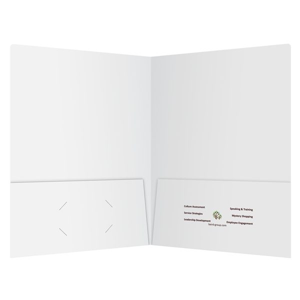 Baird Medical Folder with Business Card Slits (Inside View)
