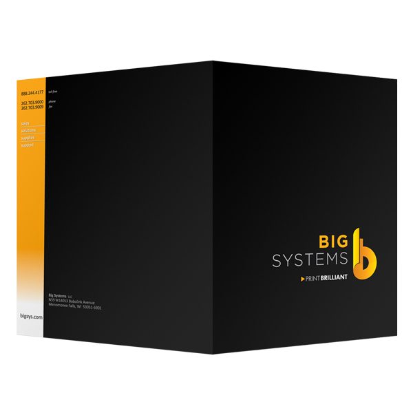 Big Systems Marketing Presentation Folder (Front and Back View)