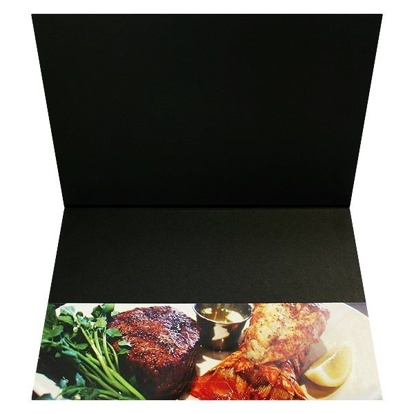 Restaurant Presentation Folders for Bookbinder's Grill (Inside Pocket View)